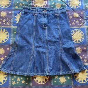 The Limited Denim Flare Jean Skirt. Cotton. Size 0. Casual. Boho. Festival.